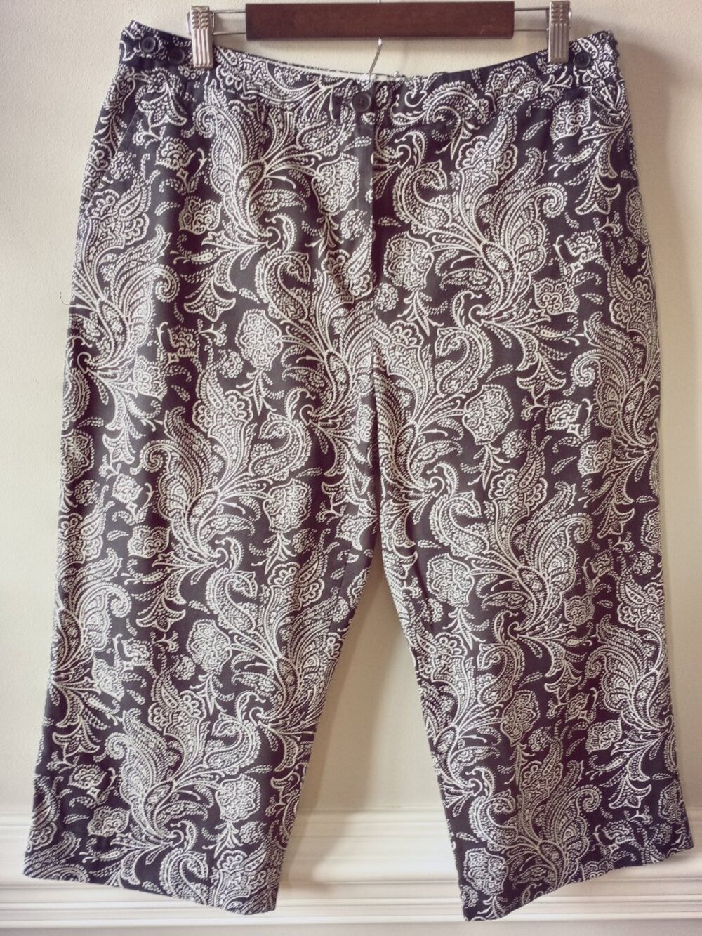 'LAND'S END' wide leg Cropped Pant Size 14P EUC